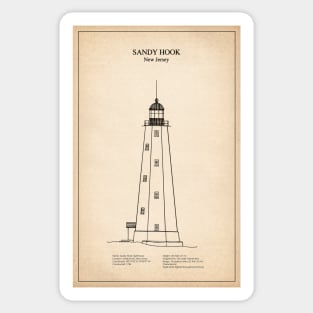 Sandy Hook Lighthouse - New Jersey - SD Sticker